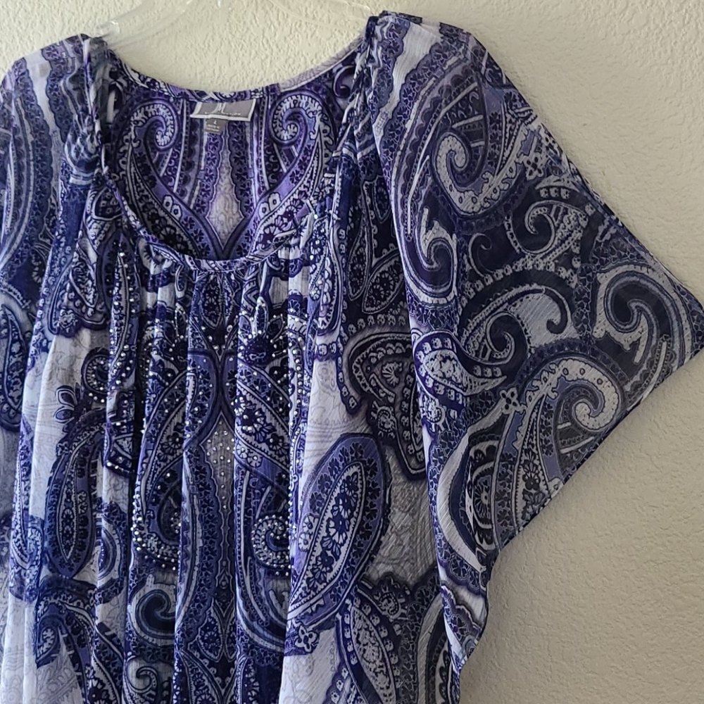 Embellished Flutter Layered Top - image 4